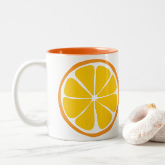 Taza Bicolor Summer Citrus Naranja Mug
