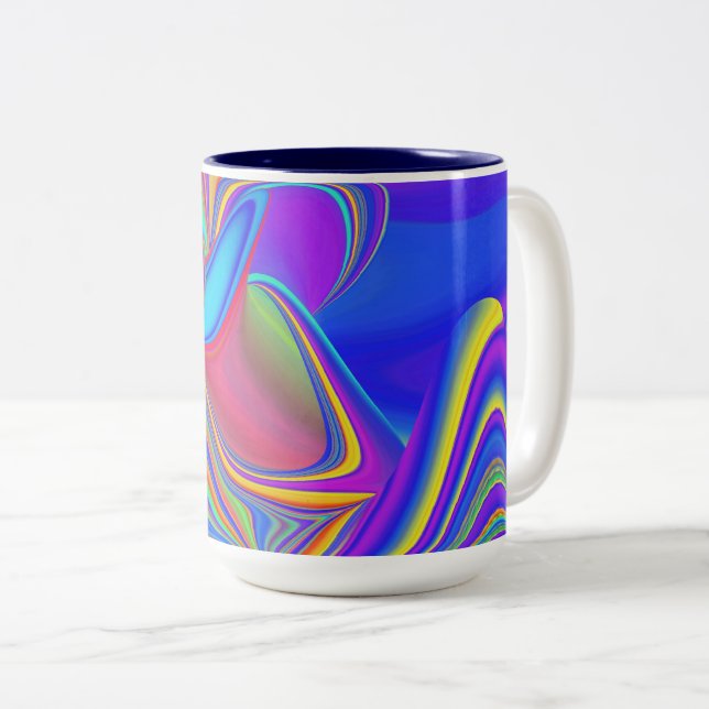 Taza Bicolor Summerfeeling, Resumen 3D Rainbowart (Anverso derecho)
