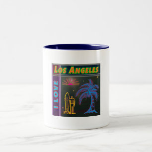 Taza Bicolor Sun, Palm Tree&Surfer Cup