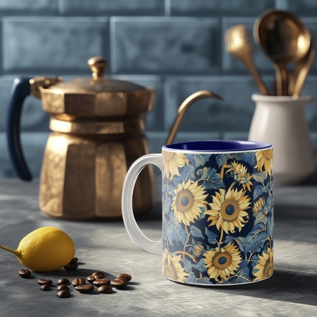 Taza Bicolor Sunflower Art Nouveau (Subido por el creador)