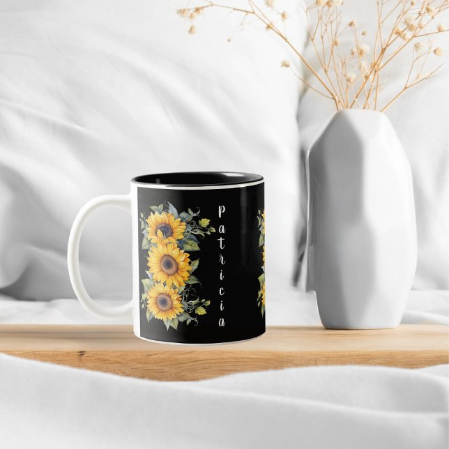 Taza Bicolor Sunflower moderno amarillo brillante (Subido por el creador)