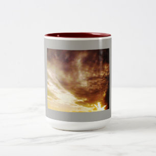 Taza Bicolor Sunset amarillo nublado