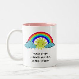 Taza Bicolor Sunshine and Rainbows