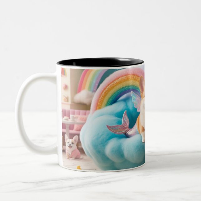 Taza Bicolor suntuoso café pastel (Izquierda)