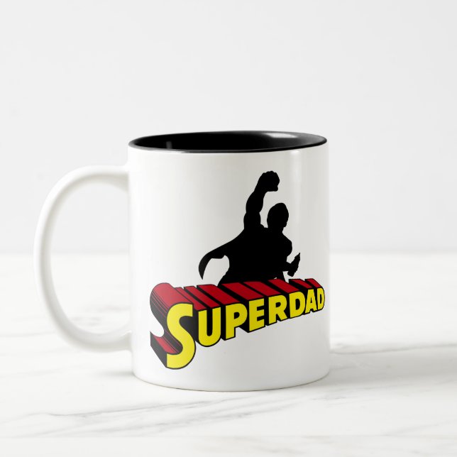 Taza Bicolor Super Dad. Super Papa. Súper Papá (Izquierda)