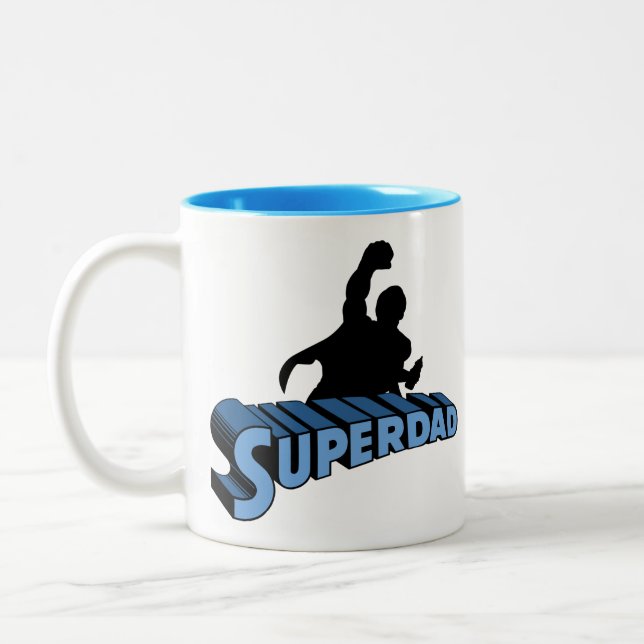 Taza Bicolor Super Dad. Super Papa. Súper Papá (Izquierda)