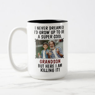 Taza Bicolor Super Guay Abuelo Matando Con Foto De Personalizad