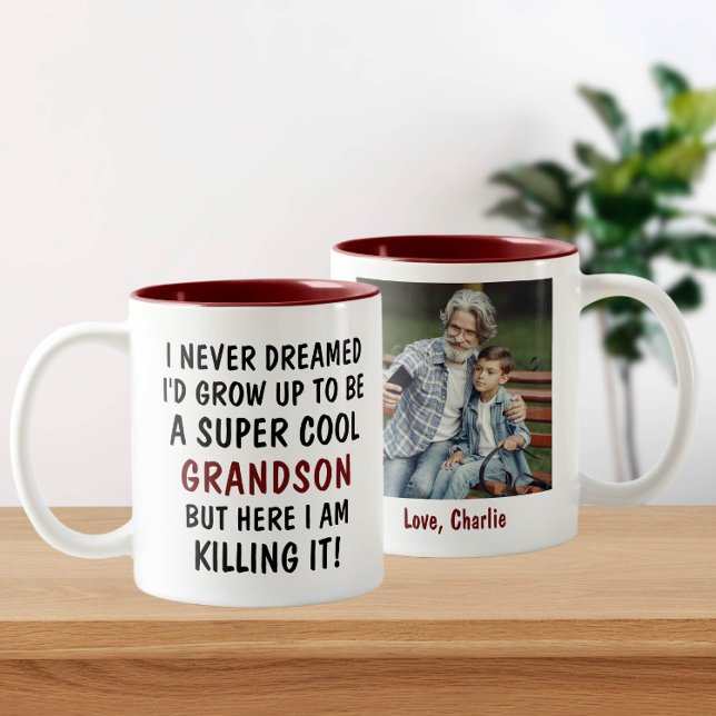 Taza Bicolor Super Guay Abuelo Matándolo con foto de Personaliz (Subido por el creador)