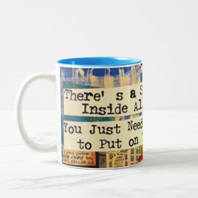 Taza Bicolor Super Hero Coffee Mug (Izquierda)