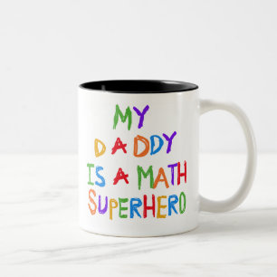 Taza Bicolor Super héroe de la matemáticas