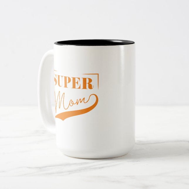 Taza Bicolor Super Mamá (Anverso izquierdo)