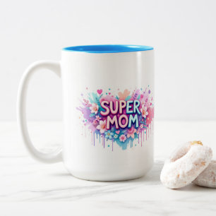 Taza Bicolor Super Mamá