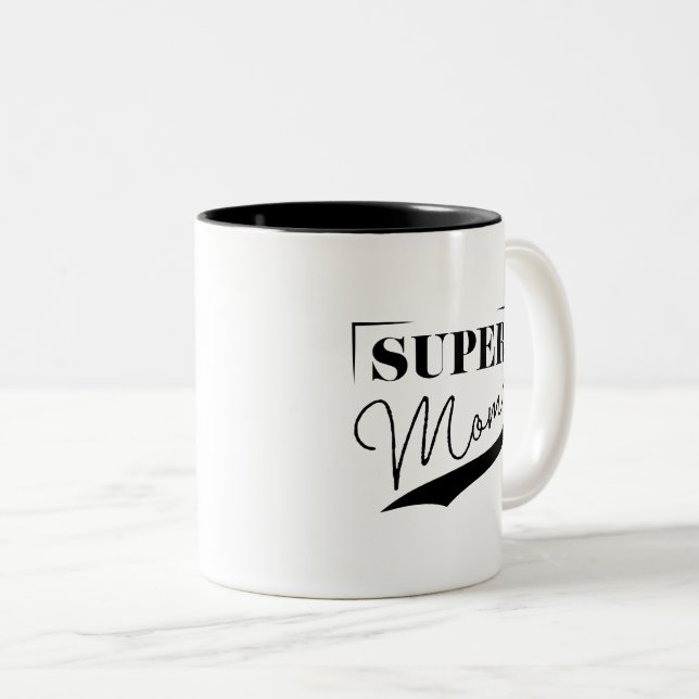 Taza Bicolor Super Mamá (Anverso derecho)