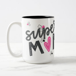 Taza Bicolor Super mom Autism appreciation Coffee mug