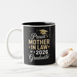Taza Bicolor Súper Orgullosa Suegra de Graduado de 2026