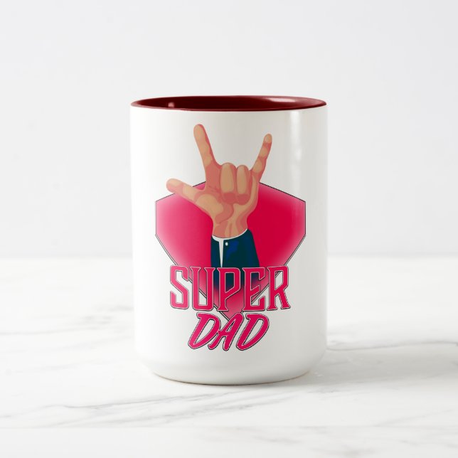 Taza Bicolor Super PAPÁ (Centro)