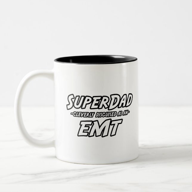Taza Bicolor Super papá...EMT (Izquierda)