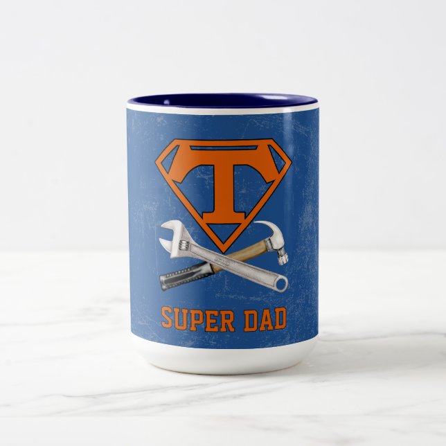 Taza Bicolor Súper Papá Héroe  (Centro)