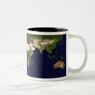 Taza Bicolor Superficie terrestre, agua poco profunda y topogra