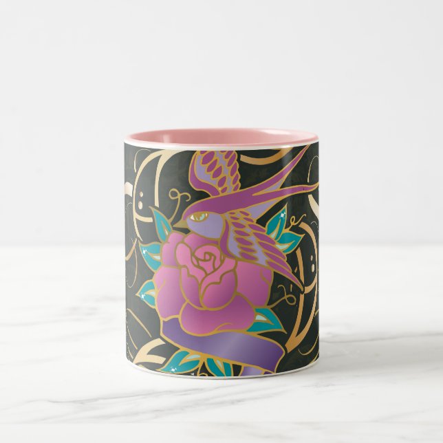 Taza Bicolor Supergirl Bird and Flower (Centro)