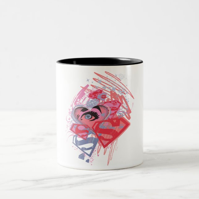 Taza Bicolor Supergirl Diamonds and Lips (Centro)
