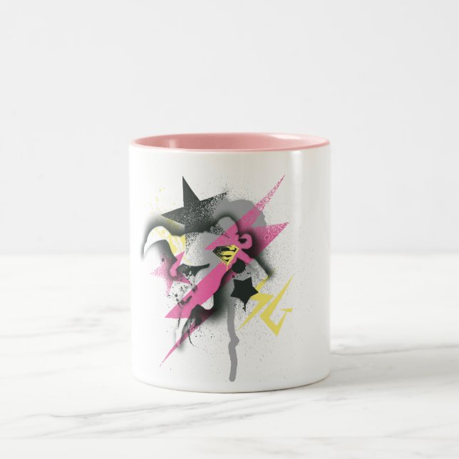 Taza Bicolor Supergirl Spray Paint (Centro)