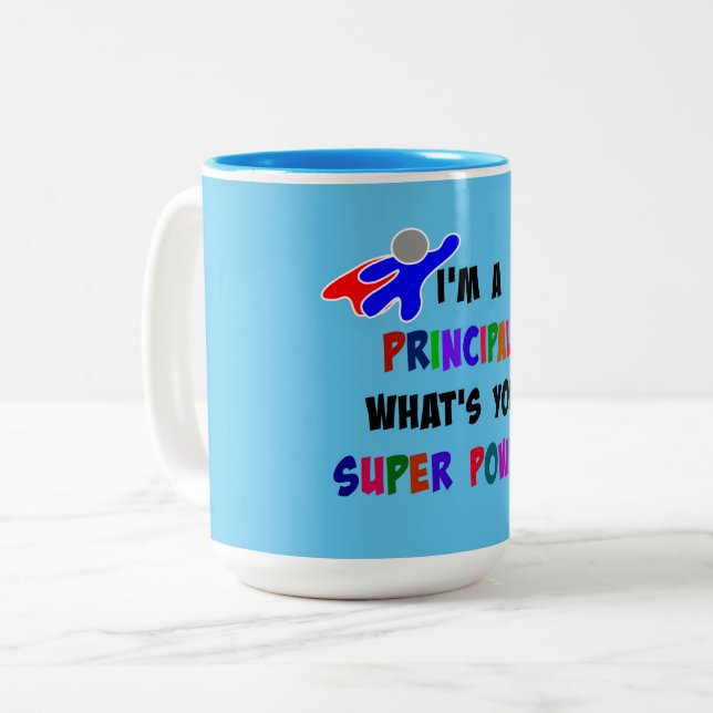 Taza Bicolor Superhéroe principal (Anverso izquierdo)