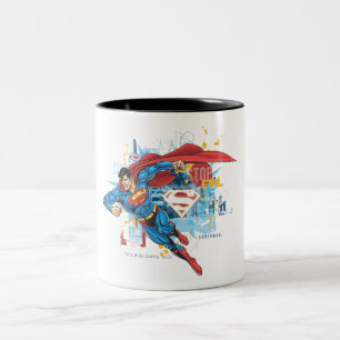 Taza Bicolor Superman - Alto al mal