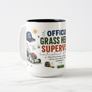 Taza Bicolor Supervisor Oficial de Altura de Césped Papá del Cé