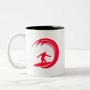 Taza Bicolor Surf rojo escarlata