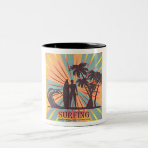 Taza Bicolor Surfer Dude Coffee Mug