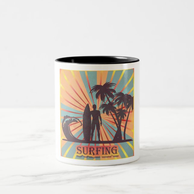 Taza Bicolor Surfer Dude Coffee Mug (Centro)