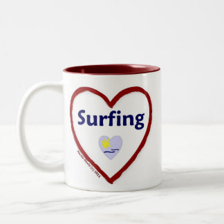 Taza Bicolor Surfing Amor