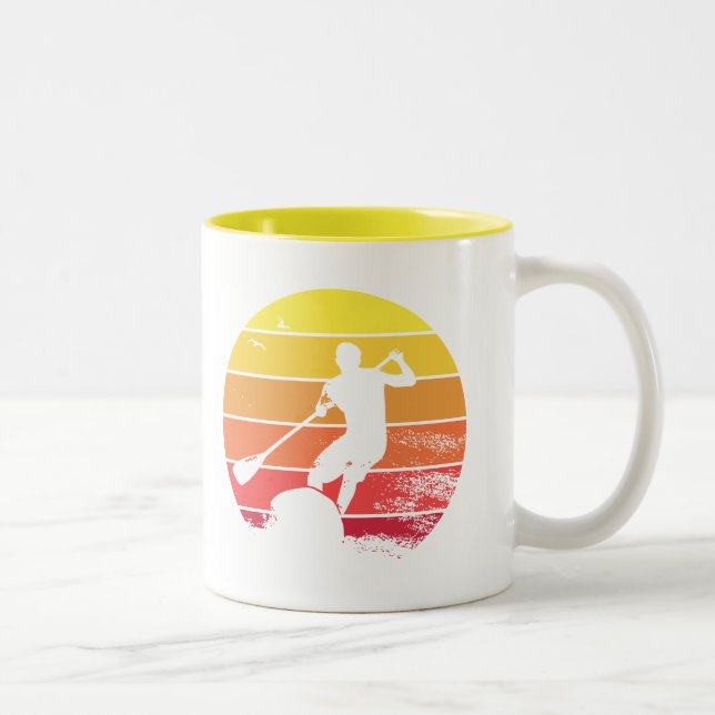 Taza Bicolor Surfista de remo de pie (Derecha)