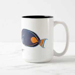 Taza Bicolor Surgeonfishes de Aquiles y de Whitecheek