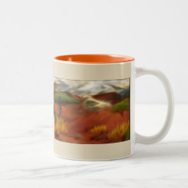Taza Bicolor Surgimiento del desierto del suroeste del arte abs