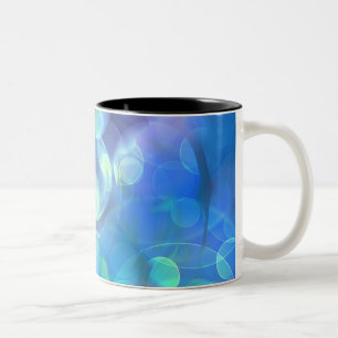 Taza Bicolor Surreal Fractal Abstract Design