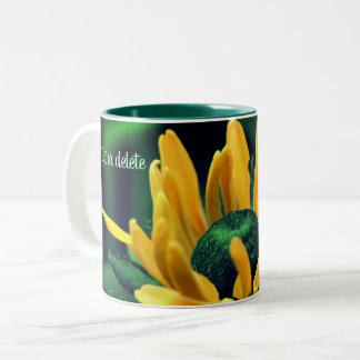 Taza Bicolor Susan Ojo Negro Resumen Floral Personalizada