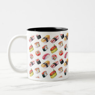 Taza Bicolor Sushi y nigiri de comida japonesa