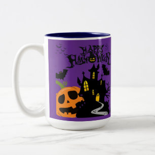 Taza Bicolor Susurros del cementerio púrpura