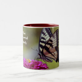 Taza Bicolor Swallowtail amarillo, mariposa