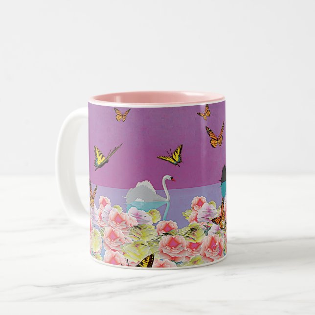 Taza Bicolor Swans (Anverso izquierdo)