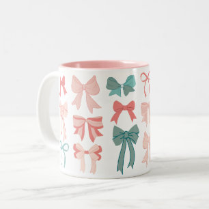 Taza Bicolor Sweet Bows Coquette Girlhood Trend