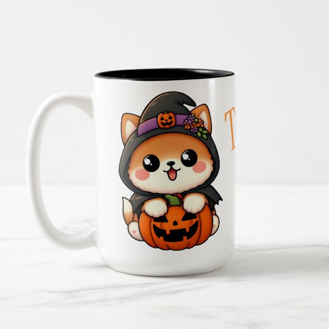 Taza Bicolor Sweet Halloween - Trick or Teat? mug (Izquierda)