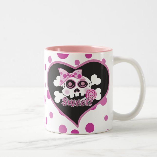 Taza Bicolor Sweet Skull (Derecha)