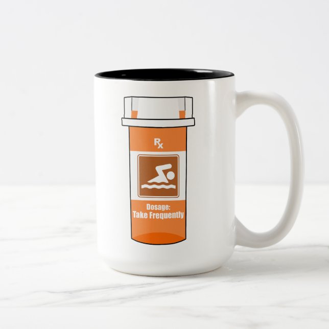 Taza Bicolor Swimming Is My Drug (Derecha)