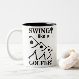 Taza Bicolor Swing Like A Golfer Golf
