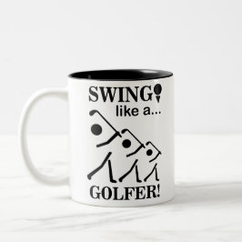 Taza Bicolor Swing Like A Golfer Golf
