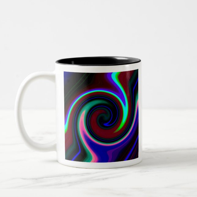 Taza Bicolor Swirl Retro Neon (Izquierda)