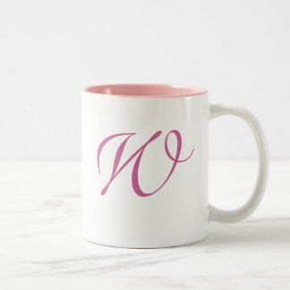 Taza Bicolor Swirls Collection Monogrammed Mug